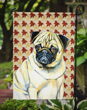 Load image into Gallery viewer, Pug Fall Leaves Portrait Garden Flag – Decorative Outdoor Yard Flag