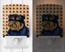 Load image into Gallery viewer, Brussels Griffon Fall Leaves Portrait Ceramic Night Light LH9118CNL