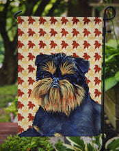 Load image into Gallery viewer, Brussels Griffon Fall Leaves Portrait Garden Flag – Decorative Outdoor Yard Flag