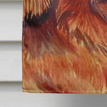 Load image into Gallery viewer, Irish Setter Fall Leaves Portrait Flag Canvas House Size