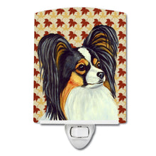 Load image into Gallery viewer, Papillon Fall Leaves Portrait Ceramic Night Light LH9120CNL