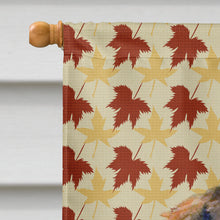 Load image into Gallery viewer, Dachshund Fall Leaves Portrait Flag Canvas House Size