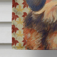 Load image into Gallery viewer, Dachshund Fall Leaves Portrait Flag Canvas House Size