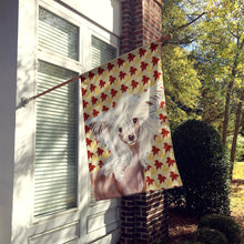 Load image into Gallery viewer, Chinese Crested Fall Leaves Portrait Flag Canvas House Size