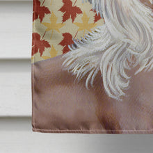 Load image into Gallery viewer, Chinese Crested Fall Leaves Portrait Flag Canvas House Size