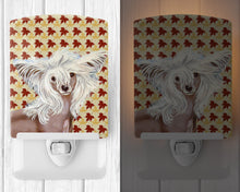 Load image into Gallery viewer, Chinese Crested Fall Leaves Portrait Ceramic Night Light LH9122CNL