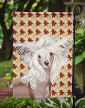 Load image into Gallery viewer, Chinese Crested Fall Leaves Portrait Garden Flag – Decorative Outdoor Yard Flag