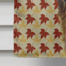 Load image into Gallery viewer, Leonberger Fall Leaves Portrait Flag Canvas House Size