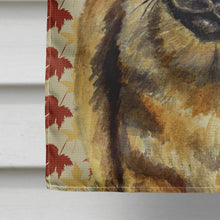 Load image into Gallery viewer, Tibetan Spaniel Fall Leaves Portrait Flag Canvas House Size