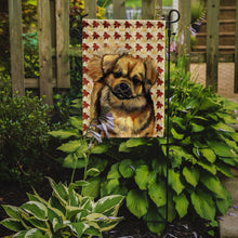 Load image into Gallery viewer, Tibetan Spaniel Fall Leaves Portrait Garden Flag – Decorative Outdoor Yard Flag
