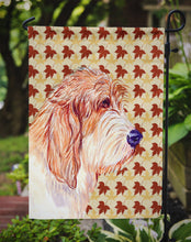 Load image into Gallery viewer, Petit Basset Griffon Vendeen Fall Leaves Portrait Garden Flag – Decorative Outdoor Yard Flag