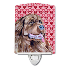 Load image into Gallery viewer, Newfoundland Hearts Love and Valentine's Day Portrait Ceramic Night Light LH9129CNL