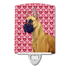 Load image into Gallery viewer, Great Dane Hearts Love and Valentine's Day Portrait Ceramic Night Light LH9130CNL