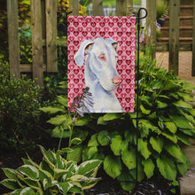 Load image into Gallery viewer, Great Dane Hearts Love and Valentine's Day Portrait Garden Flag – Decorative Outdoor Yard Flag