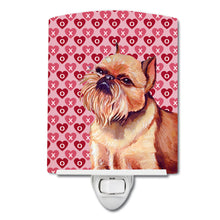 Load image into Gallery viewer, Brussels Griffon Hearts Love and Valentine's Day Portrait Ceramic Night Light LH9134CNL