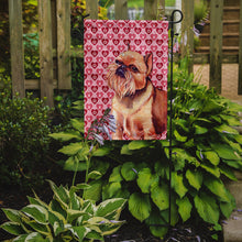 Load image into Gallery viewer, Brussels Griffon Hearts Love and Valentine's Day Portrait Garden Flag – Decorative Outdoor Yard Flag