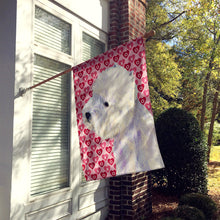 Load image into Gallery viewer, Westie Hearts Love and Valentine's Day Portrait Flag Canvas House Size