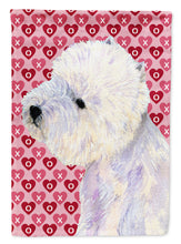 Load image into Gallery viewer, Westie Hearts Love and Valentine's Day Portrait Flag Canvas House Size