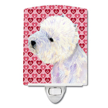 Load image into Gallery viewer, Westie Hearts Love and Valentine's Day Portrait Ceramic Night Light LH9135CNL