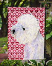 Load image into Gallery viewer, Westie Hearts Love and Valentine's Day Portrait Garden Flag – Decorative Outdoor Yard Flag