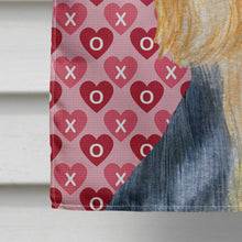 Load image into Gallery viewer, Silky Terrier Hearts Love and Valentine's Day Portrait Flag Canvas House Size