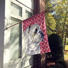 Load image into Gallery viewer, Bulldog English Hearts Love Valentine's Day Flag Canvas House Size