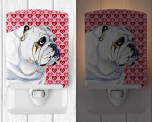 Load image into Gallery viewer, Bulldog English Hearts Love Valentine's Day Ceramic Night Light LH9139CNL
