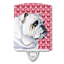 Load image into Gallery viewer, Bulldog English Hearts Love Valentine's Day Ceramic Night Light LH9139CNL
