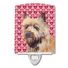 Load image into Gallery viewer, Cairn Terrier Hearts Love and Valentine's Day Portrait Ceramic Night Light LH9140CNL
