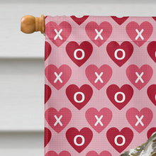 Load image into Gallery viewer, English Setter Hearts Love and Valentine's Day Portrait Flag Canvas House Size