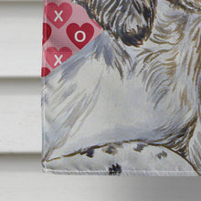 Load image into Gallery viewer, English Setter Hearts Love and Valentine's Day Portrait Flag Canvas House Size