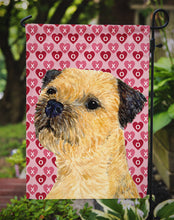 Load image into Gallery viewer, Border Terrier Hearts Love and Valentine's Day Portrait Garden Flag – Decorative Outdoor Yard Flag
