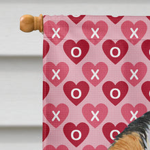 Load image into Gallery viewer, Cavalier Spaniel Hearts Love and Valentine's Day  Flag Canvas House Size