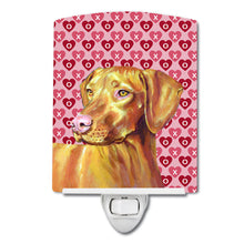 Load image into Gallery viewer, Vizsla Hearts Love and Valentine's Day Portrait Ceramic Night Light LH9145CNL