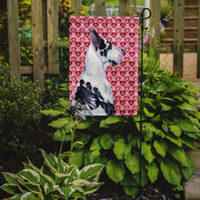 Load image into Gallery viewer, Great Dane Hearts Love and Valentine's Day Portrait Garden Flag – Decorative Outdoor Yard Flag