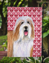 Load image into Gallery viewer, Bearded Collie Hearts Love and Valentine's Day Portrait Garden Flag – Decorative Outdoor Yard Flag