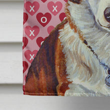 Load image into Gallery viewer, Corgi Hearts Love and Valentine's Day Portrait Flag Canvas House Size