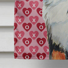 Load image into Gallery viewer, Bernese Mountain Dog Hearts Love and Valentine's Day  Flag Canvas House Size