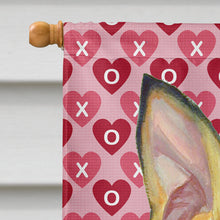 Load image into Gallery viewer, Min Pin Hearts Love and Valentine's Day Portrait Flag Canvas House Size