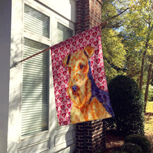 Load image into Gallery viewer, Airedale Hearts Love Valentine's Day Flag Canvas House Size