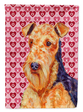 Load image into Gallery viewer, Airedale Hearts Love Valentine's Day Flag Canvas House Size