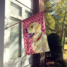 Load image into Gallery viewer, Labrador Hearts Love Valentine's Day Flag Canvas House Size