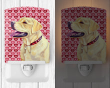 Load image into Gallery viewer, Labrador Hearts Love and Valentine's Day Portrait Ceramic Night Light LH9158CNL