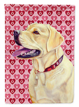 Load image into Gallery viewer, Labrador Hearts Love and Valentine's Day Portrait Garden Flag – Decorative Outdoor Yard Flag