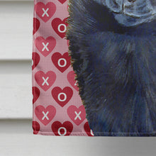 Load image into Gallery viewer, Schipperke Hearts Love and Valentine's Day Portrait Flag Canvas House Size