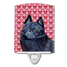 Load image into Gallery viewer, Schipperke Hearts Love and Valentine's Day Portrait Ceramic Night Light LH9159CNL