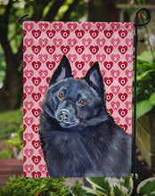 Load image into Gallery viewer, Schipperke Hearts Love and Valentine's Day Portrait Garden Flag – Decorative Outdoor Yard Flag