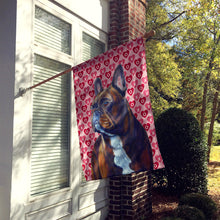 Load image into Gallery viewer, French Bulldog Hearts Love Valentine's Day Flag Canvas House Size