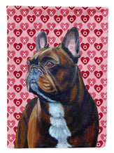 Load image into Gallery viewer, French Bulldog Hearts Love Valentine's Day Flag Canvas House Size