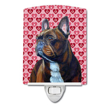 Load image into Gallery viewer, French Bulldog Hearts Love and Valentine's Day Portrait Ceramic Night Light LH9160CNL